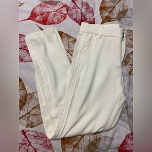 M- Cream Side Stripe Slim Leg Trousers